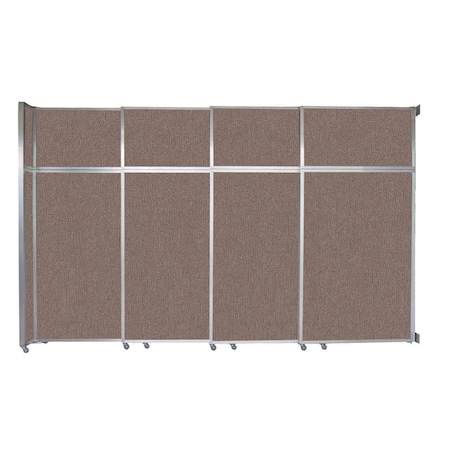Versare Operable Wall Sliding Room Divider 12'8" x 8'5-1/4" Latte Fabric 1072413